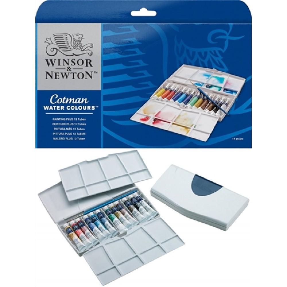 Buy Cotman Watercolor Set Painting Plus 12 Tube Winsor And Newton